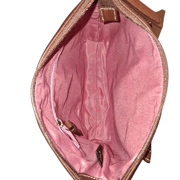 Coach Hamilton brown pebbled leather swingpack crossbody shoulder bag - Picture 11 of 12